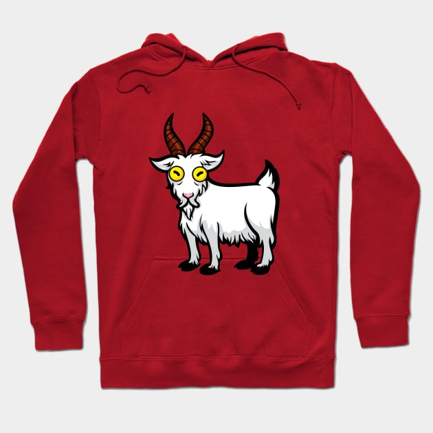 G.O.A.T. Goat Funny Cartoon Hoodie by Wardellb